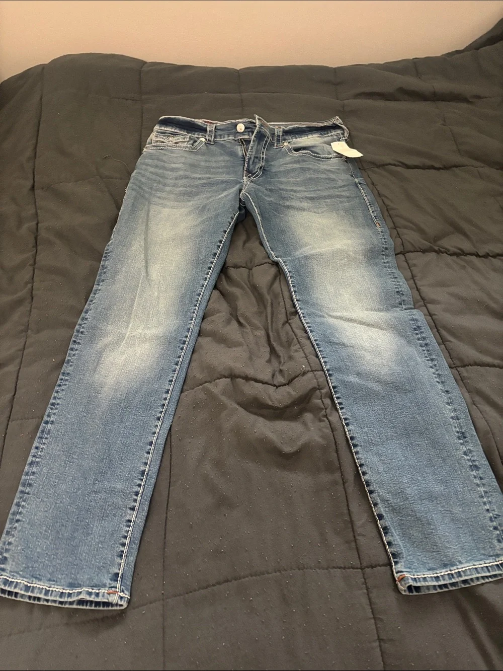 True Religion Men's Slim Jeans in Light Blue Wash
